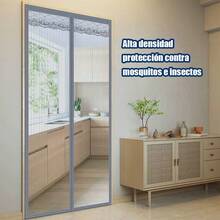 Cortina Antimosquitos Magnética Novedad Verano, Sin Agujeros con Pegamento Integrado, Indispensable en el Hogar, Dos Colores y Dos Tamaños Disponibles - Gris - Ver 7
