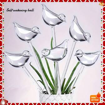 2/3/5/10pcs Bird-Shaped Self-Watering Globes - Automatic Plant Watering Devices, Durable Plastic Drip Irrigation Tools, Suitable For Indoor And Outdoor Gardens, Potted Plants, Flowers And Bonsai, Plant Irrigation System | Decorative Balls | Watering Accessories