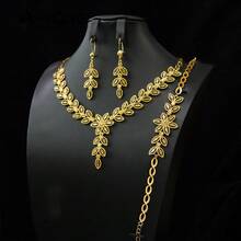 1 Set Dubai Vintage Wedding Jewelry Set 21k Gold Plated Arabic Muslim Punk Hip Hop Necklace Middle Eastern Women Jewelrys - Jewelry Set - View 5