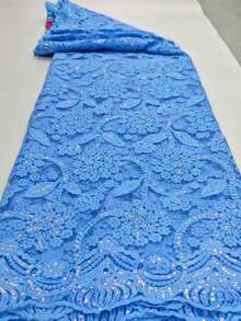 1 Yard /5 Yard 2026 New Embroidered African Lace Fabric Bright White Velvet Fiber Fabric Lace French Silk Screen Cloth Lace Suitable For Wedding Parties And Dances To Show Elegant 3D Flower Patterns Suitable For DIY Crafts Decal Embroidery Fabric Supports Cutting And Needs Dry Cleaning (There Are Many Colors To Choose From) - Multicolor - View 21