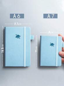 1 pieza Cuaderno personalizado A6/A7 con correa, cuaderno de estudiante impermeable, regalo de cumpleaños, adecuado para uso diario, oficina, útiles escolares - Multicolor - Ver 5