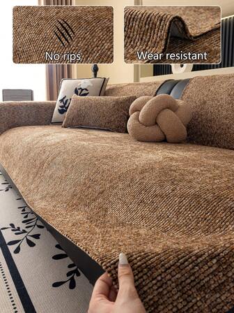 1 pièce Housse de coussin de canapé toutes saisons, coussin de siège de canapé moderne et minimaliste antidérapant, housse de canapé anti-poussière et lavable, protecteur décoratif pour chambre à coucher, résistant aux animaux de compagnie, réglable pour canapé d'angle, chambre à coucher, bureau, salon, canapé 1/2/3/4 places