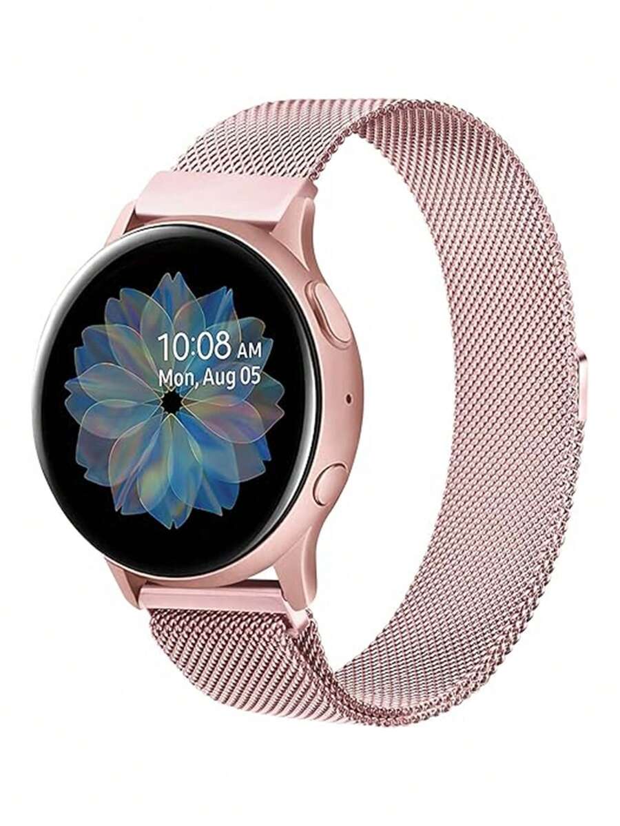 20mm Stainless Steel Mesh Band Compatible With Samsung Galaxy Watch 3 41mm/Galaxy Watch 42mm, 40mm 44mm Metal Band Compatible With Samsung Galaxy Watch Active 2/Galaxy Watch Active