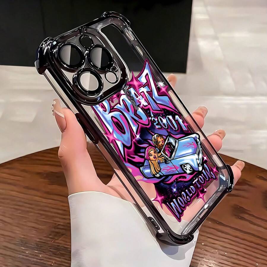 Funda para teléfono World Tour, perfecta para teléfonos , 17, 16 Pro Max, 15 Pro Max, 13 y 12. Fabricada en TPU flexible que protege contra golpes y caídas. Un regalo fantástico para amigas con estilo, ocasiones especiales y amantes de la nostalgia. - Negro - Ver 1