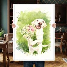 Tranh vẽ chân dung thú cưng theo yêu cầu - Tranh màu nước cá nhân hóa hình mèo/chó, món quà độc đáo dành cho người yêu thú cưng, trang trí nhà cửa cho phòng khách, phòng ngủ, văn phòng, tranh không khung. - Nhiều màu - Xem 8