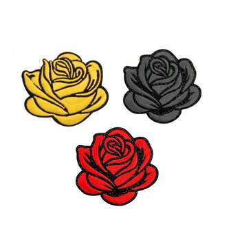 1pc Bright Color Rose Embroidered Patch, Floral Pattern DIY Clothing Repair Fabric Patch, Vintage Style, Bright Embroidery Thread Material, Flower Shape, Detailed Outline, Suitable For Jackets, Denim, Backpacks, Hats And Other Personalized Decorations, Clothing Repair DIY Floral Embroidered Patch, Suitable For Mother's Day, Valentine's Day, Spring Outfits And Handmade Gifts