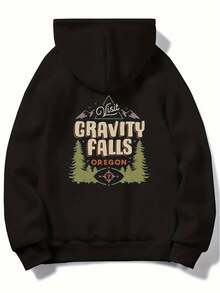 Men's TV Show Hoodie - Iconic & Wazoo Tree Farm Print Sweatshirt, Durable TV Series Fan Apparel With Pines & Mountains Design, All-Season Casual Wear (Official-Inspired Style)