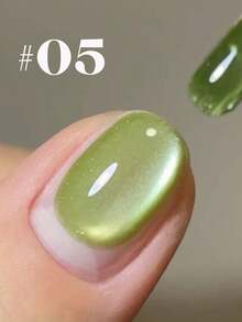 MISS SHAKA 10毫升秋冬美甲冰透明粉蓝玻璃珠猫眼凝胶指甲油超闪灯泡猫眼脚趾甲油美甲艺术美甲沙龙居家DIY美甲用品圣诞美甲 - 彩色 - 查看 20