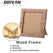 4x4 Picture Frame Wood Display 4x4 Picture Distressed Brown Square Photo Frame For Wall And Tabletop Decoration - White - View 6