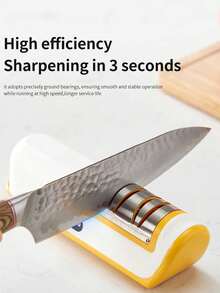 Household Knife Sharpener, Quick Knife Sharpening Tool, Kitchen Knife Sharpening Stone, Blade Sharpener - Multicolor - View 5