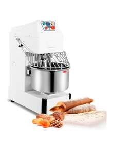 Batidora Industrial, Maquina Amasadora Industrial para Repostería, Panaderías, de 20 Litros/8 kg, Acero Inoxidable, Reja Protectora, (110V/60HZ). Bluelander - Blanco - Ver 1