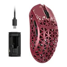 ATTACK SHARK R5Ultra Carbon Fiber Wireless Gaming Mouse, 8K Polling Rate, 42000 DPI – PAW3950 MAX Sensor – 39g Ultralight – Nordic 52840 MCU Chip – Wired/Bluetooth/2.4GHz Programmable Mouse For PC/Win - Đỏ - Xem 8