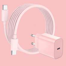 Bộ sạc nhanh di động 20W này đi kèm với cáp bện truyền dữ liệu hiệu suất cao Type-C sang Type-C dài 3,3ft/6,6ft, tương thích với iPhone 17, 16, 15/Pro/Pro Max/Plus, iPad Mini 6, iPad Air 4, iPad Pro, cũng như Galaxy S25/S24/S23/S22/S21/S21+/S21 Ultra/S20/S20 Ultra/Note 20 Ultra/Note 10. Thích hợp cho du lịch, văn phòng, ký túc xá và sử dụng tại nhà. Bộ sạc điện thoại công suất đầu ra cao. - Phích cắm loại C của EU (220-240V) - Xem 2