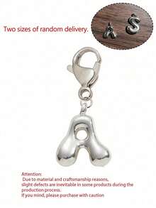 Bubble Silvery Letters Cute Necklace Pendant Bag Pendant-Lucky Crystal Pendant, Alphabet Letters A-Z, The Best Item For Spring And Summer Pairing,Shiny Alloy Bag And Backpack Pendant-Perfect Gift - Multicolor - View 9