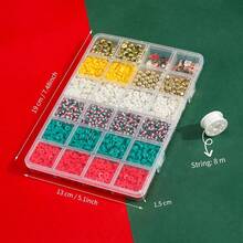 Beads Bracelets, Clay Beads Bracelat Making Kit Golden Beads Crafts Stocking Stuffers Decorations Charms Jewelry Making, Gifts Teen Age 6 - 12 - 聖誕的喜悅 - 查看 4