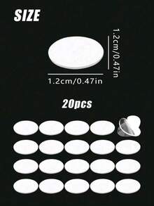 20pcs Transparent Round Double-Sided Adhesive Tape, High Viscosity, Seamless Film, Cut Acrylic Double-Sided Tape, Backing Tape, Round Dot Glue Wholesale, Wedding Celebration - White - View 9