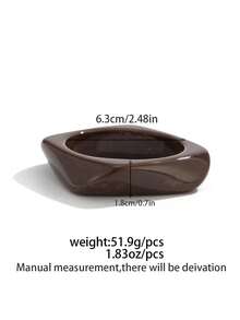 1pc Bohemian Geometric Exaggerated Arc Smooth Resin Bracelet, Luxurious Charm, Suitable For Vacation, Party, Casual, Street Style, Wedding, Anniversary, Unisex Gift - Bracelet - View 8