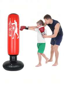 48-Inch Stable Inflatable Punching Bag, Gift & Boxing Set, For Practicing Karate, Taekwondo