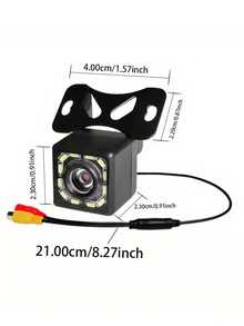 12 LED HD CCD Car Backup Camera, Front & Rear View Camera, Night Vision Wide Angle For Cars, RVs, Parking Monitor