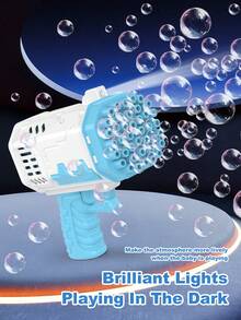 40-Hole Electric Outdoor Bubble Machine, Suitable For Outdoor Family, Party, Wedding, Camping Scenes, Paired With LED Lights Can Create Dreamy Effects, Handheld Bubble Gun (Batteries And Bubble Solution Not Included) - Multicolor - View 11