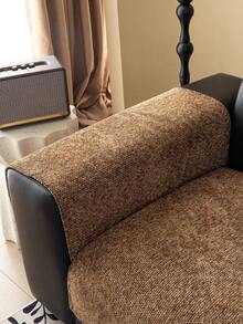 1pc All-Season Sofa Cushion Cover, Modern Minimalist Anti-Slip Sofa Seat Pad, Dust-Proof & Washable Sofa Slipcover, Brown Fashionable Soft Non-Fading Non-Shedding Bedroom Decor Pet-Friendly Protector, Adjustable For Corner Sofa, Bedroom, Office, Living Room Combo Furniture, 1/2/3/4 Seater Sofa - Brown - View 8