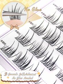 36 Pieces Of False Eyelashes, With Lengths Ranging From 10 To 12mm. The False Lashes Have A Natural, Enlarged, And Elongated Three-Stage Enhancement Feature, Which Can Enlarge The Eyes. They Can Be Used For Various Occasions Such As Daily Commutes, Evening Parties, Date Makeup, Etc - Apricot - View 3