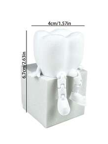 1件装姿势牙齿艺术摆件，桌面牙科模型雕塑，关节可活动，家居装饰，极简汽车装饰，桌面和书架摆件，牙医礼品雕塑