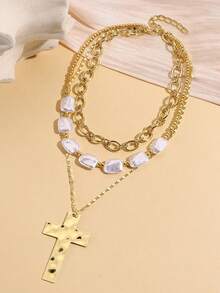 A Daily Luxurious And Elegant Cross Pendant Necklace Suitable For Gift Giving And Daily Wear