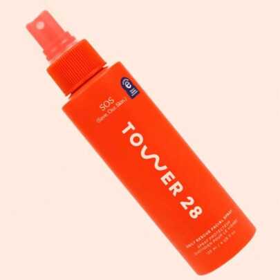Tower 28 SOS Daily Rescue Facial Spray For Sensitive Skin, Hypochlorous Acid Spray Helps Visibly Reduce And Breakouts, Travel Size Toner For Face
