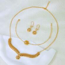 1 Set Dubai Vintage Wedding Jewelry Set 21k Gold Plated Arabic Muslim Punk Hip Hop Necklace Middle Eastern Women Jewelrys - Jewelry Set - View 15