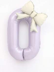 2个40英寸特大号奶油紫色数字铝箔气球，配奶油白色蝴蝶结，适合生日派对装饰、周年庆典等场合。 - 淺紫色 - 查看 18