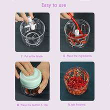 Electric Mini Garlic Chopper, 250ML USB Food Chopper Mincer, Vegetable Onion Portable Small Processor For Garlic, Ginger, Chili, Vegetables Pink-250ML - 綠色 - 查看 5