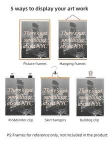 1张无框纽约市海报，帝国大厦印刷品，复古纽约摄影墙饰，适用于卧室、客厅、宿舍 | 房间装饰画，复古装饰，宿舍必备 - 彩色 - 查看 6