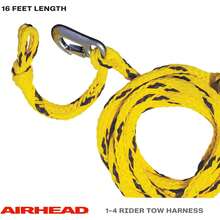 Arnés de Remolque Resistente a Granel, Duradero y Práctico, Accesorio Esencial para Actividades Acuáticas y Tubos Flotantes - Amarillo y negro - Ver 3