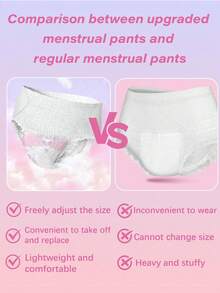 5/20pcs, Adjustable Protective Underwear, Absorbent Underwear, Period Panties, Comfortable Underwear, Protective Underwear, Super Absorbent, Disposable Underwear, Fresh And Comfortable, 3D Protective Grip, Sanitary Napkins, Leak-Proof, Breathable, Highly Absorbent, Odor Eliminating, Sleep Well All Night, Leak-Proof Menstrual Underwear, Absorbent Underwear, Suitable For Business Trips, Menstruation, Postpartum, Post-Surgery, And Travel