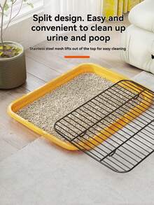 Large Size Iron Wire Pet Toilet, Double-Layer Separation, Prevent Paw Stepping On Feces, Washable - Multicolor - View 6