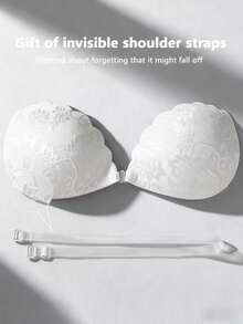 3 件蕾丝隐形聚拢粘性文胸，透明肩带随机发货。 - 彩色 - 查看 7