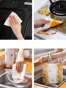 800张/卷 超细纤维厨房用纸巾卷 多功能柔软厚实吸水抹布 抹布套装 神奇玻璃清洁布 可撕式清洁纸巾 吸水不脱落 不留水渍 适用于日常烹饪烘焙 汽车清洁 厨房用具清洁 浴室镜面清洁布 家用清洁用品