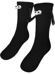 1 Pair Holiday Long Socks, Novelty Handgrip Cute Gift Socks, Valentine's Day Novelty Handgrip Socks, Family Matching Socks, Valentine's Day Couple Socks, Casual Home Party, Suitable For Adults, Students, Teenagers, Ideal Gift