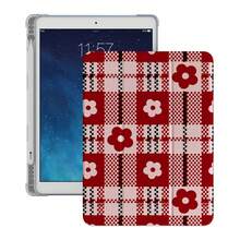 Korean Flower Plaid 2024 11 Inch Air5/4 10. 9 10/5/6//8/9 9th 3 10. 2/10. 5'' 6/5/4 Cases. Accessories. Merry & Happy New Year 2026 Aesthetic Festive Red Floral Print Shockproof Tablet With Pencil Slot Stand Function Scratch-Resistant Protective Cover - Black - View 7