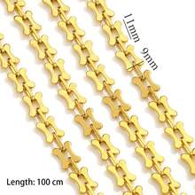 1米39.37英寸不锈钢高品质骨镀金字母O链卷链，适用于DIY珠宝制作材料 - 鏈條 - 查看 12