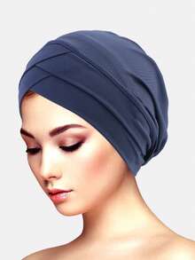 1顶/3顶女士交叉弹力针织帽，骷髅帽，适合日常佩戴/睡眠帽 - 彩色 - 查看 14