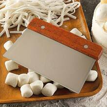 1/2pcs Multifunctional Stainless Steel Kitchen Scraper - Dough Cutters, Vegetable Cutters, And Food Safety Metal Kitchen Tools
