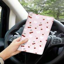 Mymazn Car Registration And Insurance Holder, PU Leather Glove Box Car Organizer With Magnetic Closure, Car Document Holder For Driver'S License &Amp; Essential Documents (Pink Bow) - ColorE - 查看 6