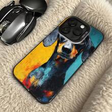 Funda de Teléfono Impresión de Arte de Perro Colorido para Modelos de  y , Regalo Ideal para Todas las Estaciones - Plateado - Ver 5