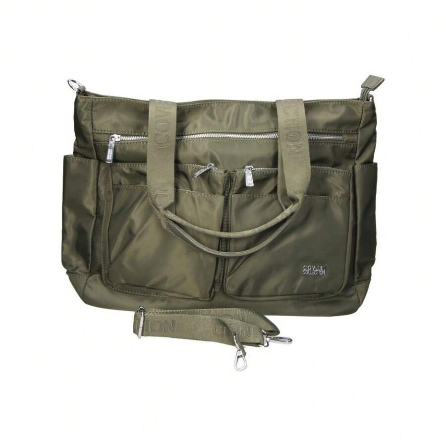 CHENSON | Chenson Women's Handbag – Large Taupe Tote Bag – Adjustable Zipper Shoulder Strap – Multiple Compartments – Casual – Versatile And Matchable – Model CG-CC5056-17 - Green - View 1