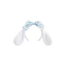Cute Headband Blue Bow Headgear Doggie Ears Lolita Headband - 白色 - 查看 5