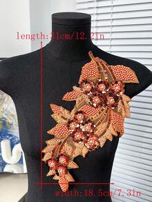 20 piezas/paquete, colores surtidos, nuevos parches de aplicación de cristal de strass bordados en 3D, adecuados para decoración de ropa, reparación, accesorios de vestidos de novia DIY, manualidades de bordado y costura - Multicolor - Ver 21