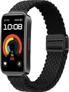 尼龙表带，兼容华为手环10/9/8，编织弹性表带，运动表带，智能手表表带，柔软透气，替换表带，磁扣，男女通用 - 彩色 - 查看 9