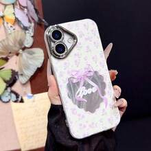 JURSUE Śliczne, zabawne, odporne na wstrząsy etui ochronne na telefon z motywem kawaii z osłoną obiektywu i paskiem na telefon, kompatybilne z 'em 17 Air 16 15 13 12 11 Pro Max IP 14 Plus dla kobiet i dziewcząt MZ5072